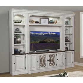 Parker House Provence White 4pc Entertainment Center