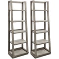 Parker House Pure Modern Pair Of Angled Etagere Bookcase Piers