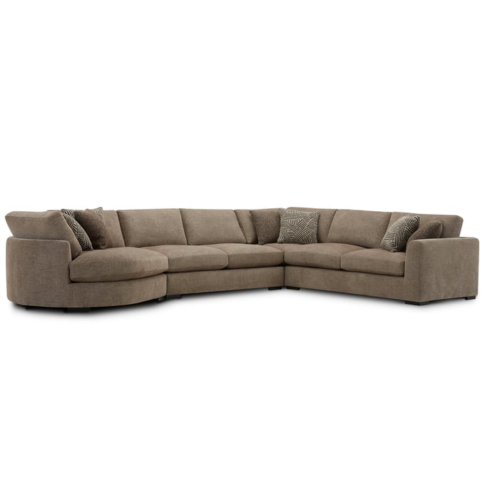 Parker House The Bump Brown Facing Loveseat with Pillows PKH-SBMP921R-ALFS