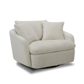 Parker House Boomer Beige Large Swivel Chair with 2 Toss Pillows