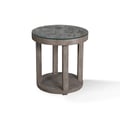 Parker House Crossings Serengeti Round Glass Top End Table