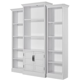 Parker House Shoreham White 3pc Modular Library Wall