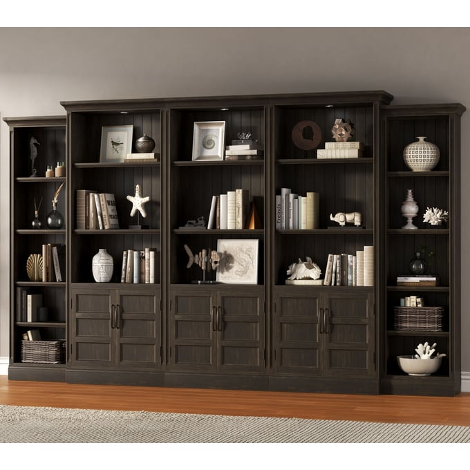 Parker House Shoreham Brown 5pc Bookcase Set PKH-SHO435-MDR-HOF-S1