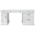 Parker House Shoreham - Effortless White Pedestal/Peninsula desktop with Power Center