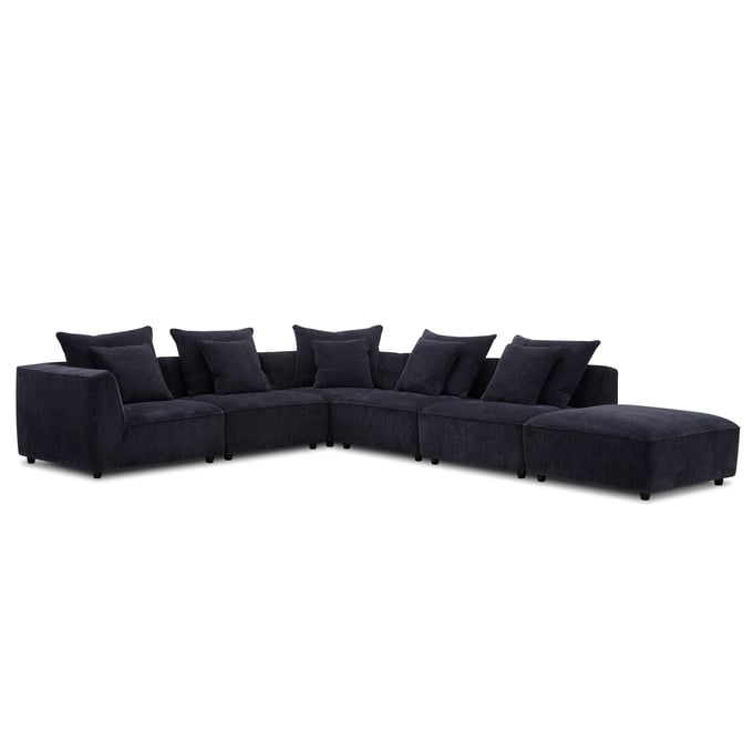 Parker House Recess Dark Blue 6pc Modular Sectional PKH-SREC-PACK6A-RPBL