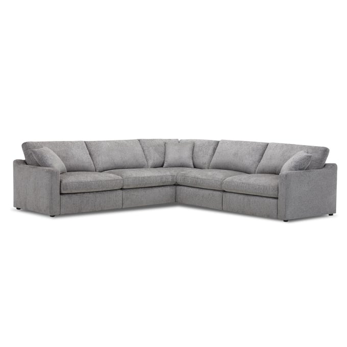 Parker House Surrender Grey 5pc Sectional PKH-SSUR-PACK5A-BRNT