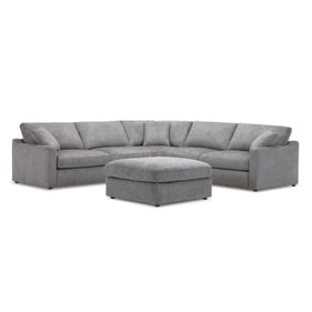 Parker House Surrender Grey Sectional with Ottoman