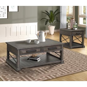 Parker House Sundance Grey Brown 3pc Coffee Table Set