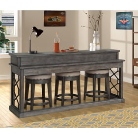 Parker House Sundance Grey Brown Everywhere Console with 3 Stools