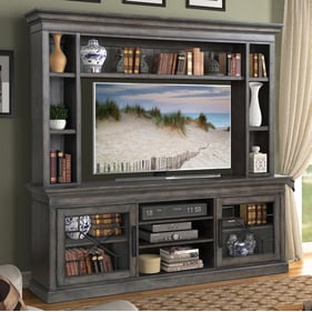 Parker House Sundance Grey Brown 92 Inch Console with Hutch