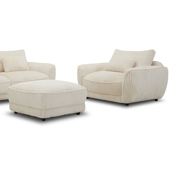 Off white best sale chair and ottoman