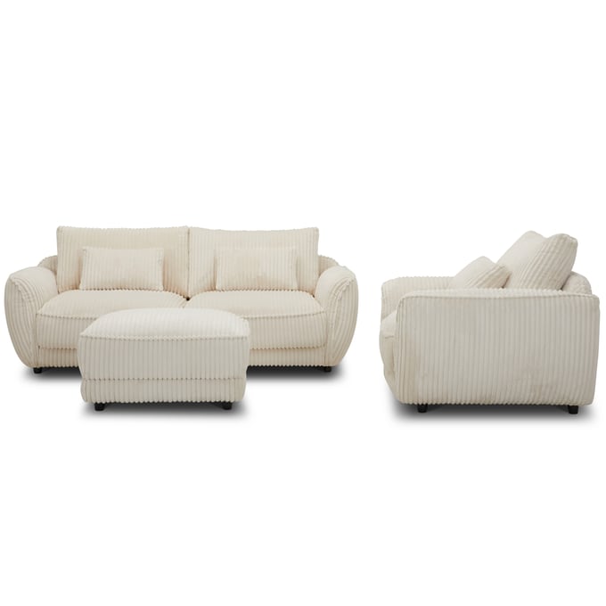 Parker Living Utopia - Mega Ivory 2 Seat Sofa with Lumbar Pillow