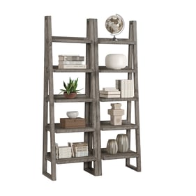 Parker House Tempe Gray Pair Of Etagere Bookcases