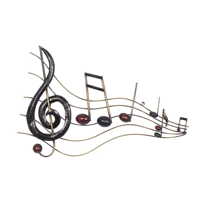 Park Spencer Brown Contemporary Metal Wall Music Notes PKSR-483483