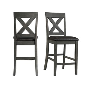 2 Picket House Alexa Black Counter Height Side Chairs