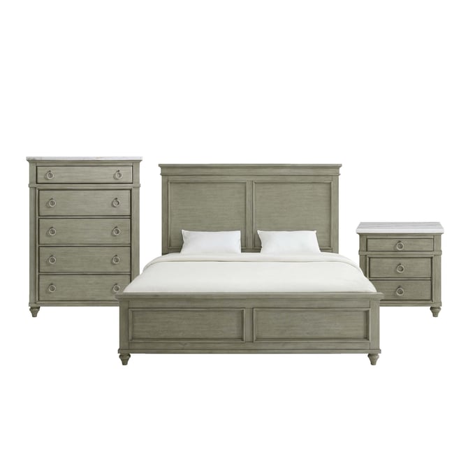 Picket House Bessie Grey 3pc King Bedroom Set PKT-B-10190-KB3PC