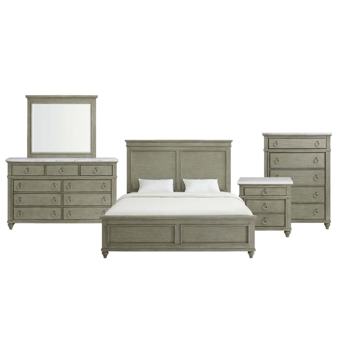 Picket House Bessie Grey 5pc King Bedroom Set PKT-B-10190-KB5PC