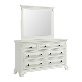 Picket House Sumner Antique White Dresser and Mirror