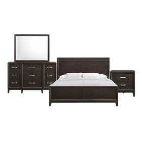 Picket House Warren Merlot 4pc Bedroom Set With King Panel Bed