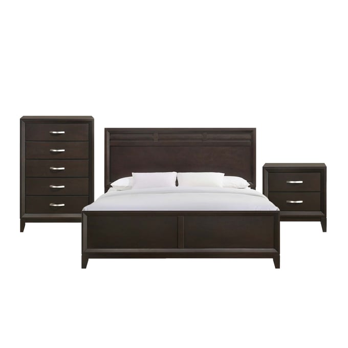 Picket House Warren Merlot 3pc King Panel Bedroom Set PKT-B-1140-K3PC