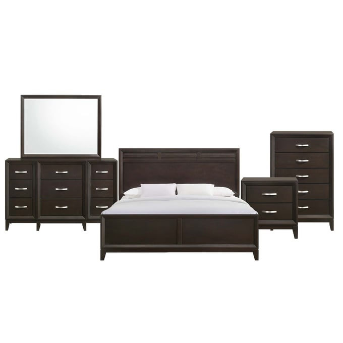 Picket House Warren Merlot 5pc King Panel Bedroom Set PKT-B-1140-K5PC