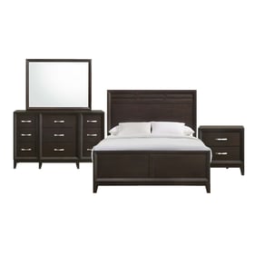 Picket House Warren Merlot 4pc Bedroom Set With Queen Panel Bed