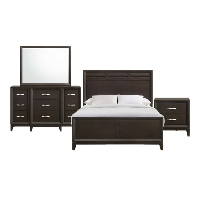 Picket House Warren Merlot 4pc Bedroom Set With Full Panel Bed PKT-B-1140-BR-S7