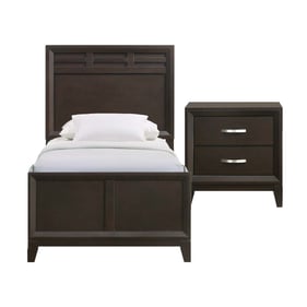 Picket House Warren Merlot 2pc Bedroom Set With Twin Panel Bed