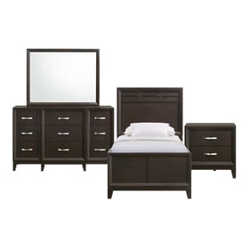 Picket House Warren Merlot 4pc Bedroom Set With Twin Panel Bed