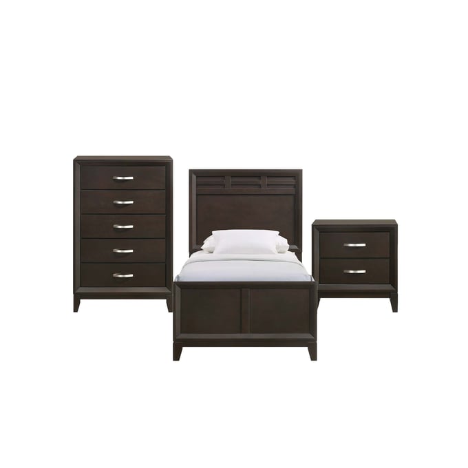 Picket House Warren Merlot 3pc Twin Panel Bedroom Set PKT-B-1140-T3PC