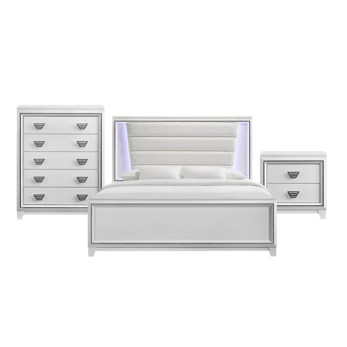 Picket House Taunder White 3pc Bedroom Set with Beds PKT-B-12627-3PC-VAR