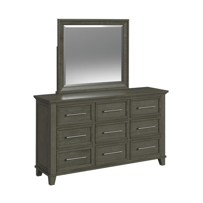 Picket House Henrik Grey Dresser and Mirror PKT-B-13030-3-DRMR