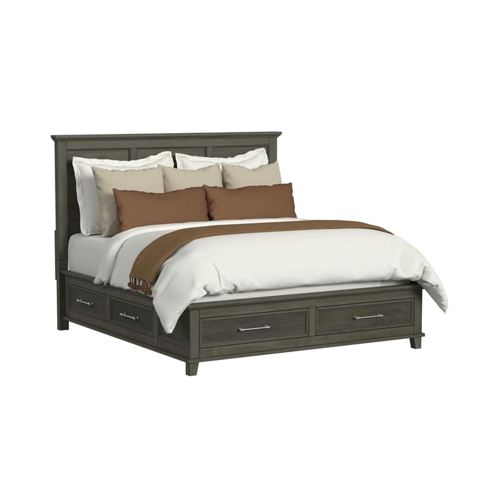 Picket House Henrik Grey King Storage Bed PKT-B-13030-3-KSB