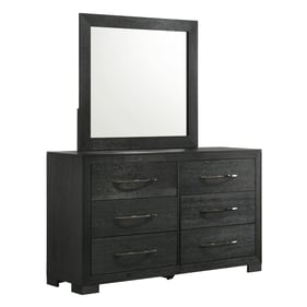 Picket House Kenn Black Dresser and Mirror