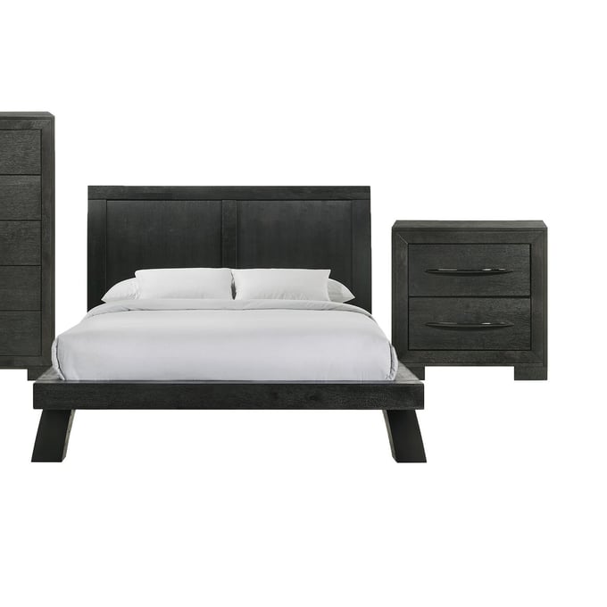 Picket House Kenn Black 2pc Kids Bedroom Set with Full Platform Bed PKT-B-3410-8-F-KBR-S1