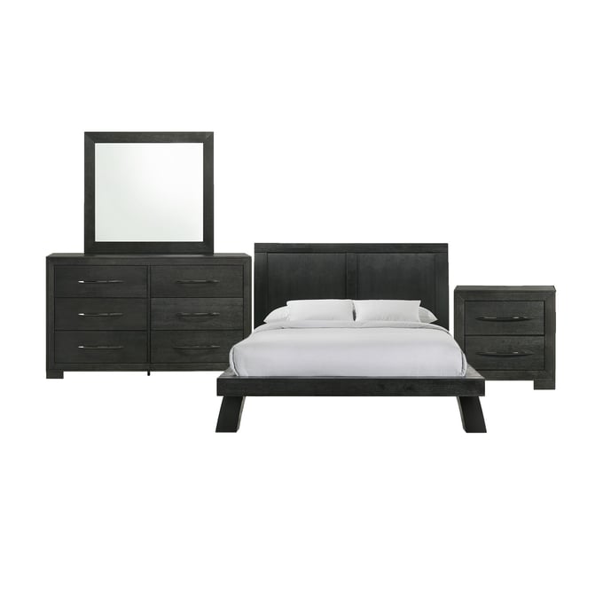 Picket House Kenn Black 4pc Kids Bedroom Set with Full Platform Bed PKT-B-3410-8-F-KBR-S2