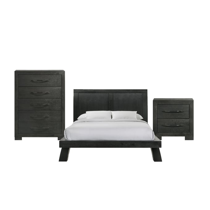 Picket House Kenn Black 3pc Kids Bedroom Set with Full Platform Bed PKT-B-3410-8-FB-3PC