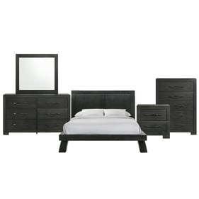 Picket House Kenn Black 5pc Kids Bedroom Set with Full Platform Bed