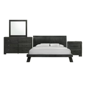 Picket House Kenn Black 4pc Bedroom Set with King Platform Bed