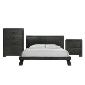 Picket House Kenn Black 3pc Bedroom Set with King Platform Bed