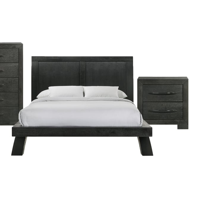 Picket House Kenn Black 2pc Bedroom Set with Queen Platform Bed PKT-B-3410-8-Q-BR-S1