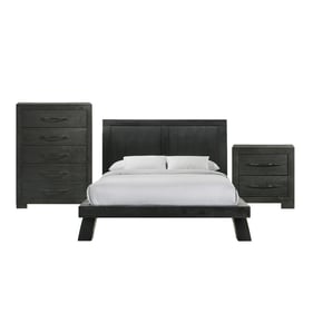 Picket House Kenn Black 3pc Bedroom Set with Queen Platform Bed