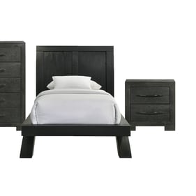 Picket House Kenn Black 2pc Kids Bedroom Set with Twin Platform Bed