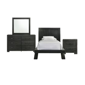 Picket House Kenn Black 4pc Kids Bedroom Set with Twin Platform Bed