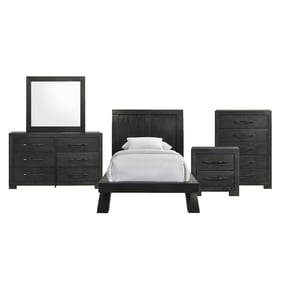 Picket House Kenn Black 5pc Kids Bedroom Set with Twin Platform Bed