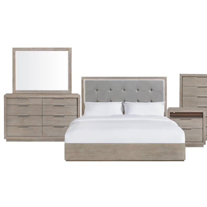 Picket House Cadia Grey 4pc Bedroom Set With King Bed PKT-B-3430-5-KB-BR-S3