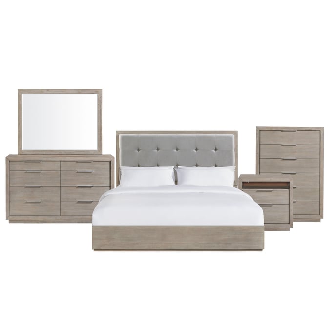 Picket House Cadia Grey 5pc Bedroom Set With King Bed PKT-B-3430-5-KB-5PC