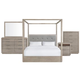 Picket House Cadia Grey 5pc Bedroom Set With King Canopy Bed