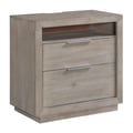 Picket House Furnishings Cadia  2-Drawer Nightstand with USB in Grey