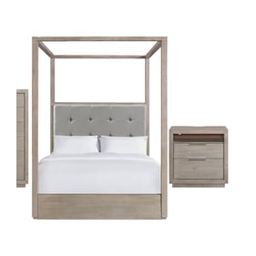 Picket House Cadia Grey 2pc Bedroom Set With Queen Canopy Bed